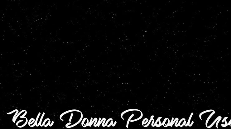 Bella Donna Personal Use Font