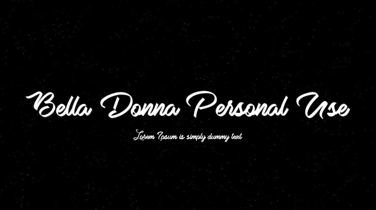 Bella Donna Personal Use Font