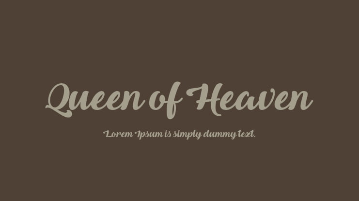 Queen of Heaven Font