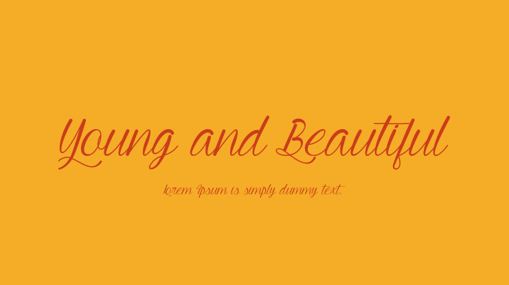 Young and Beautiful Font