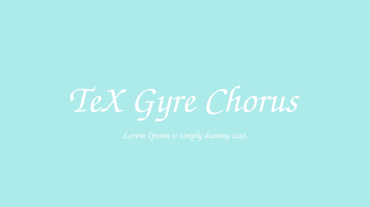 TeX Gyre Chorus Font