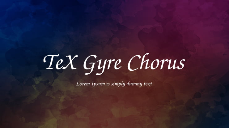 TeX Gyre Chorus Font