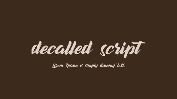 decalled script Font
