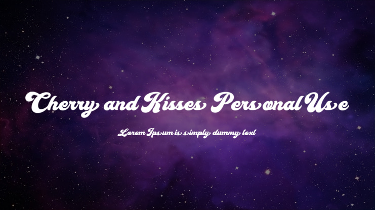 Cherry and Kisses Personal Use Font