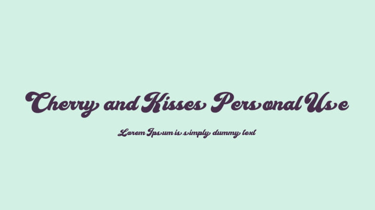 Cherry and Kisses Personal Use Font