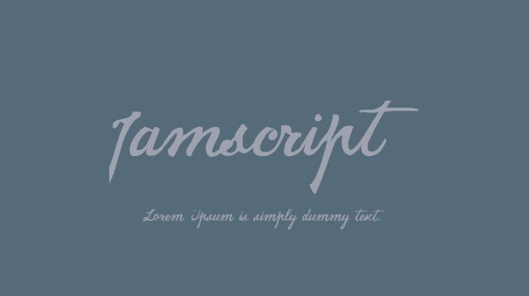 Jamscript Font