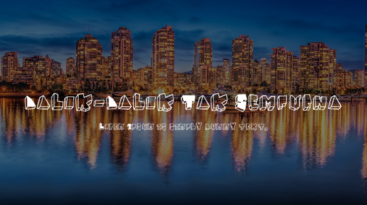 Balok-Balok Tak Sempurna Font