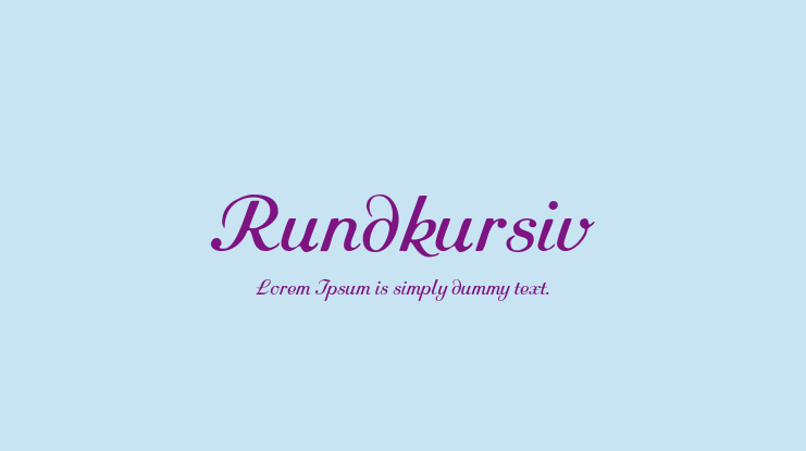 Rundkursiv Font
