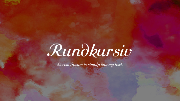 Rundkursiv Font