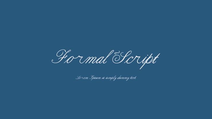Formal Script Font Family