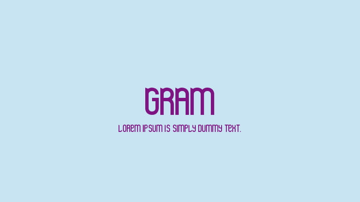 Gram Font