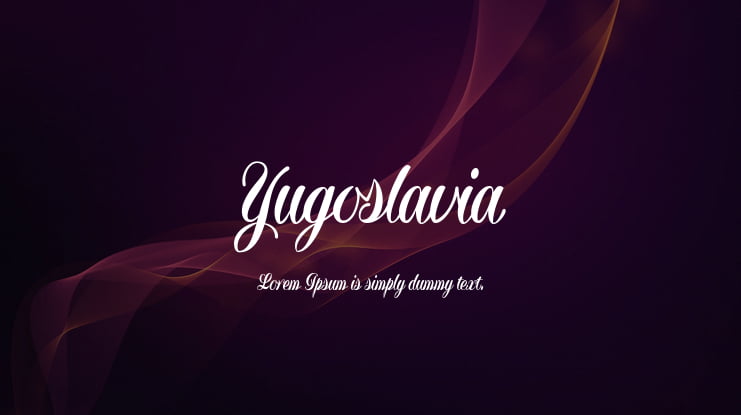 Yugoslavia Font