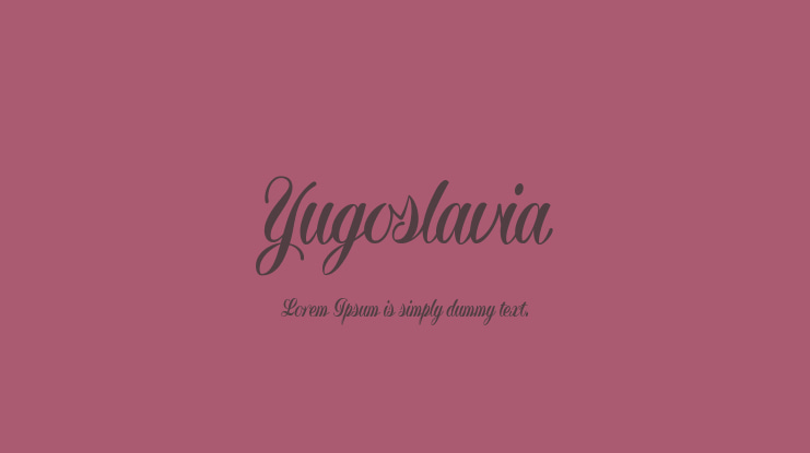 Yugoslavia Font