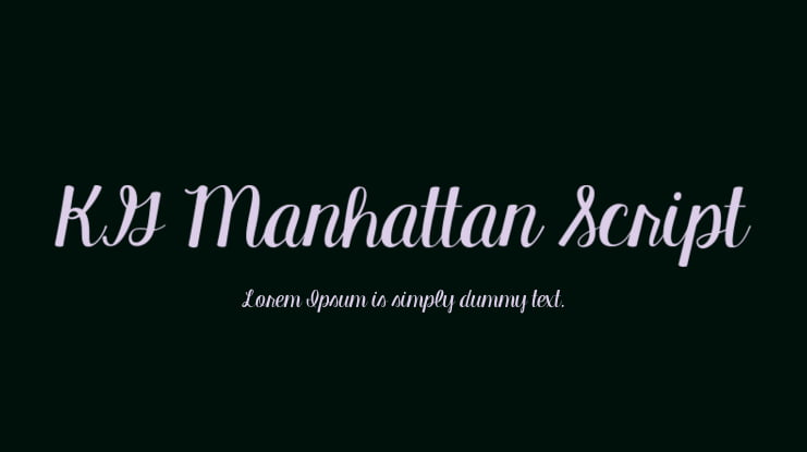 KG Manhattan Script Font