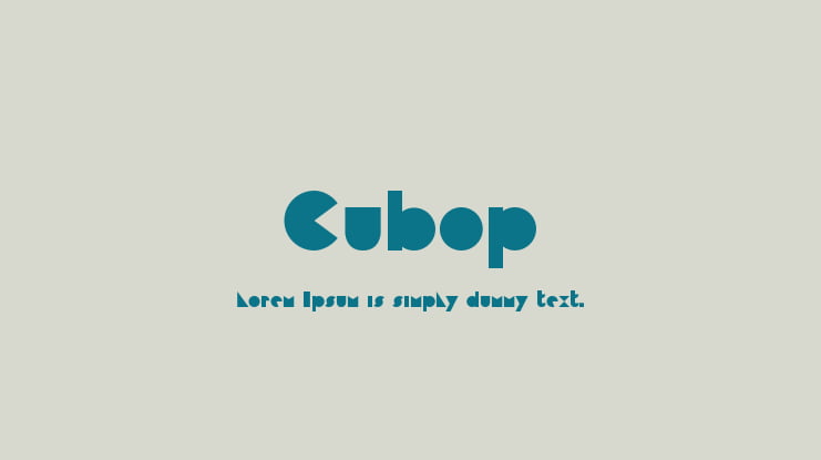 Cubop Font