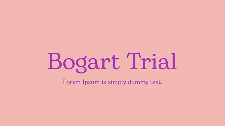 Bogart Trial Font Family