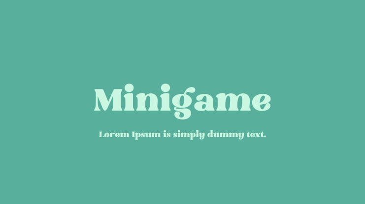 Minigame Font Family