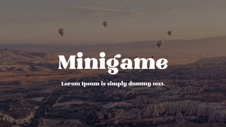 Minigame Font Family