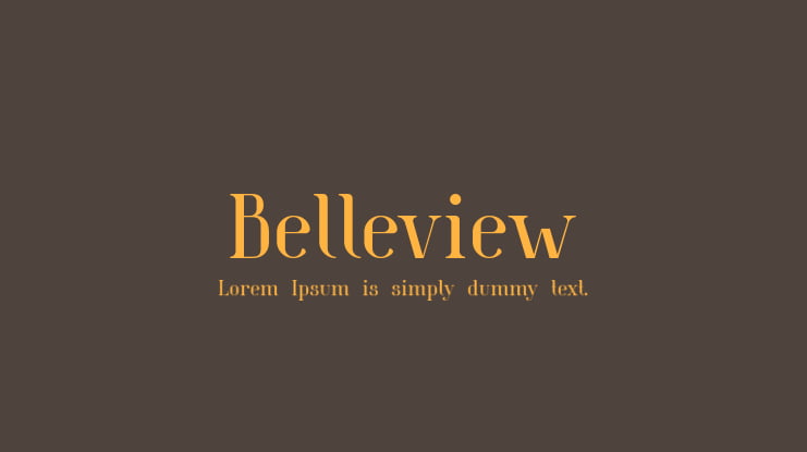 Belleview Font