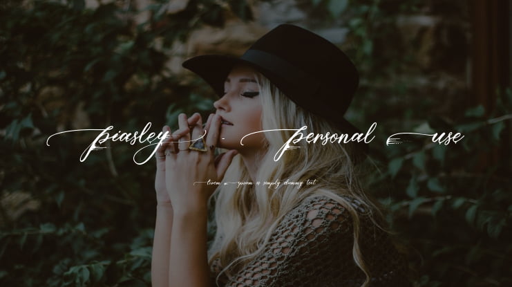 Piasley - Personal Use Font