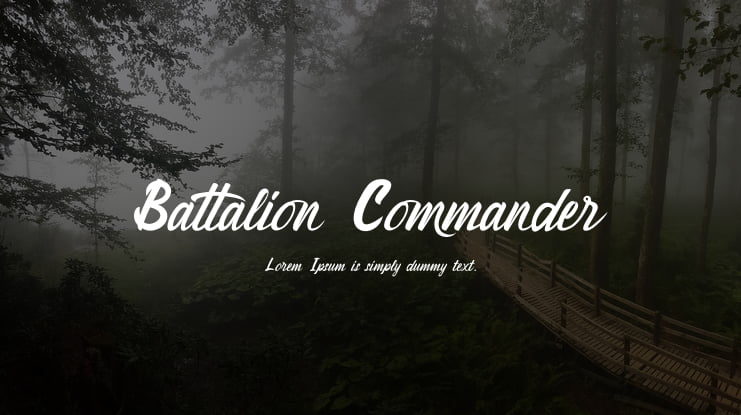 Battalion Commander Font Family