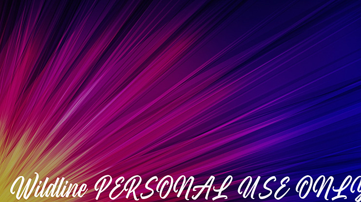 Wildline PERSONAL USE ONLY Font