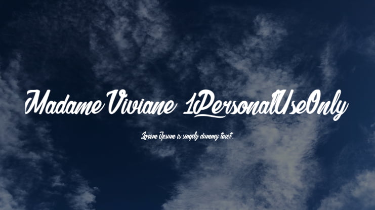 Madame Viviane 1_PersonalUseOnly Font Family
