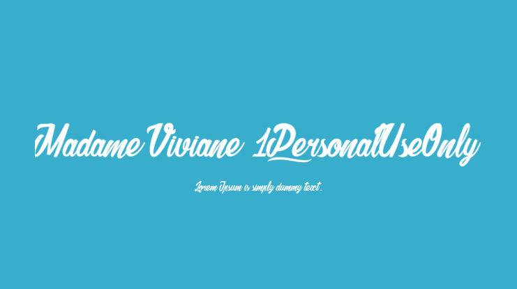Madame Viviane 1_PersonalUseOnly Font Family