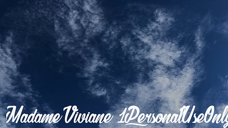 Madame Viviane 1_PersonalUseOnly Font Family