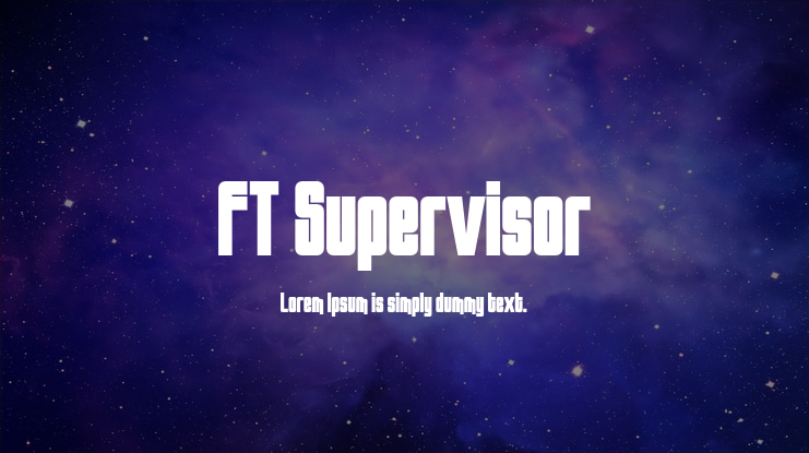 FT Supervisor Font