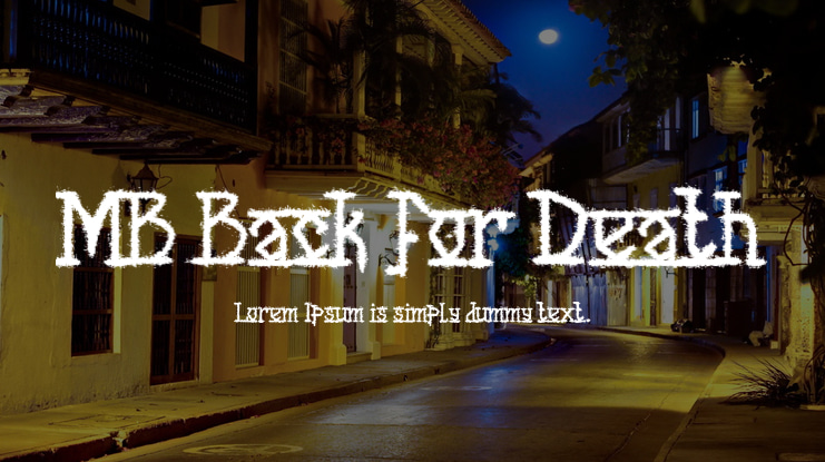 MB Back for Death Font