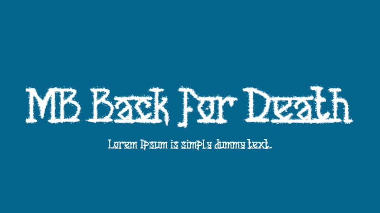 MB Back for Death Font