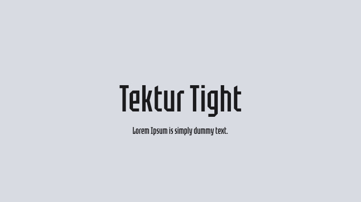 Tektur Tight Font Family