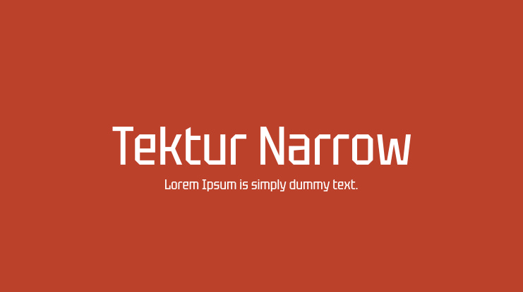 Tektur Narrow Font Family