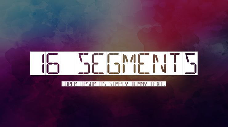 16 Segments Font Family