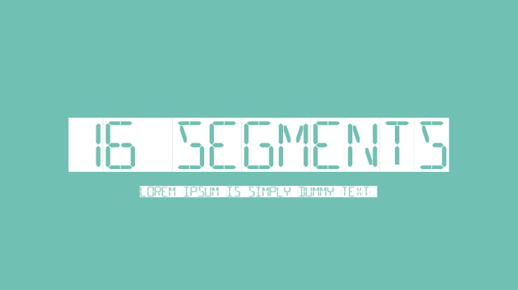 16 Segments Font Family