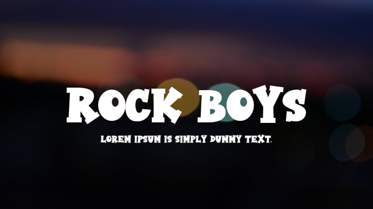 Rock Boys Font