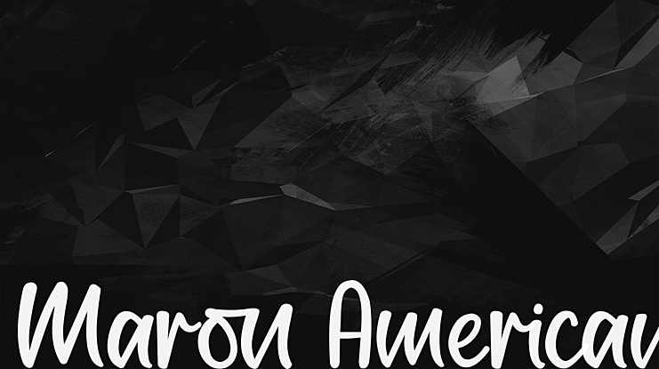 Maron American Font