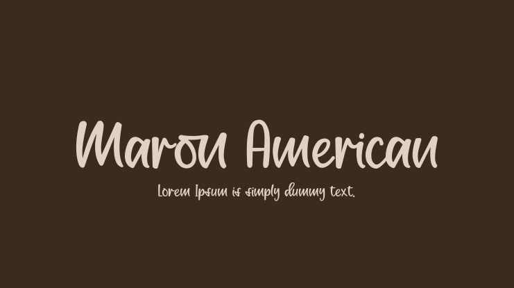 Maron American Font