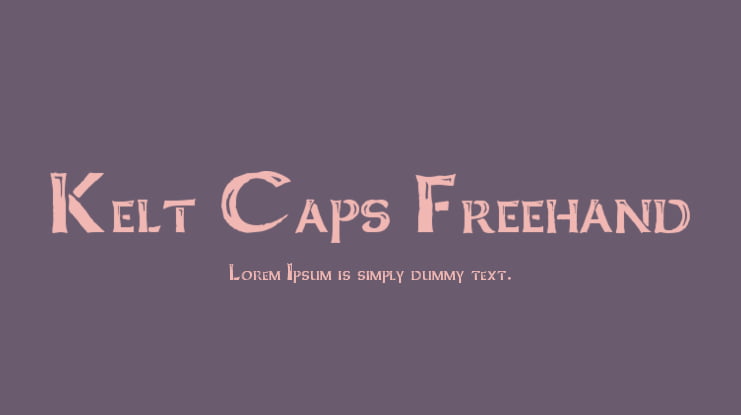 Kelt Caps Freehand Font