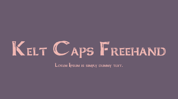 Kelt Caps Freehand Font
