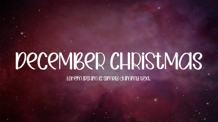 DeceMBeR CHRiStMas Font