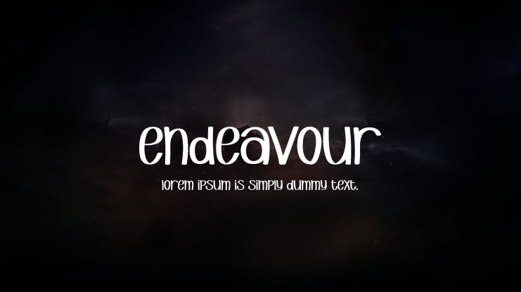 Endeavour Font