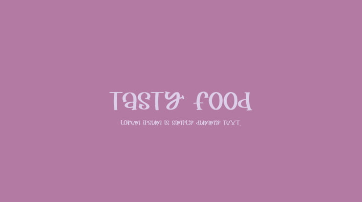 Tasty Food Font Family