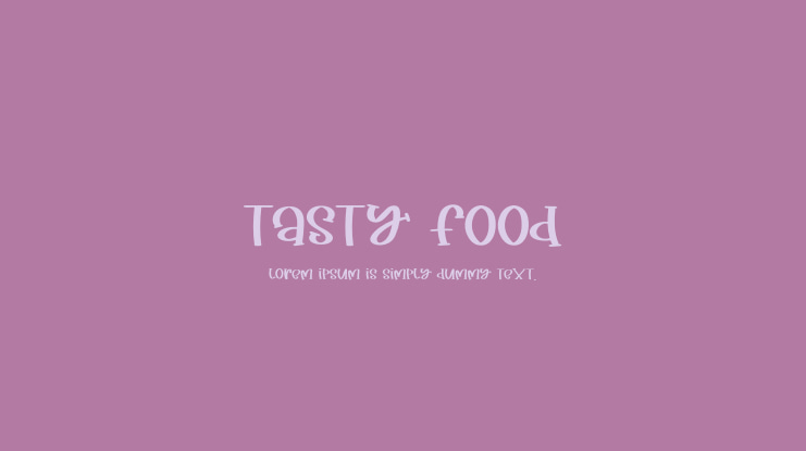 Tasty Food Font Family