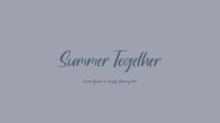 Summer Together Font
