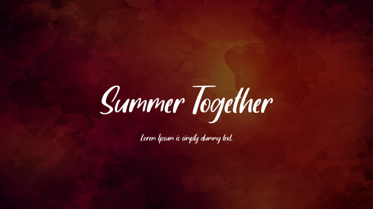 Summer Together Font