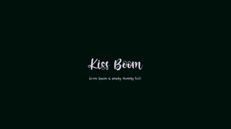 Kiss Boom Font Family