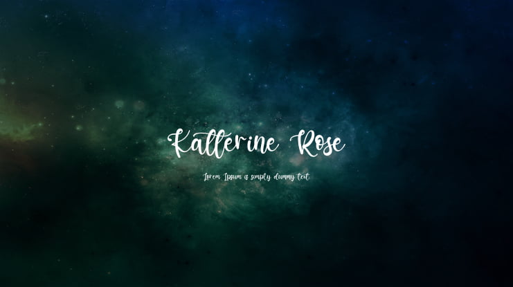 Katterine Rose Font Family