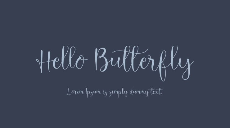Hello Butterfly Font